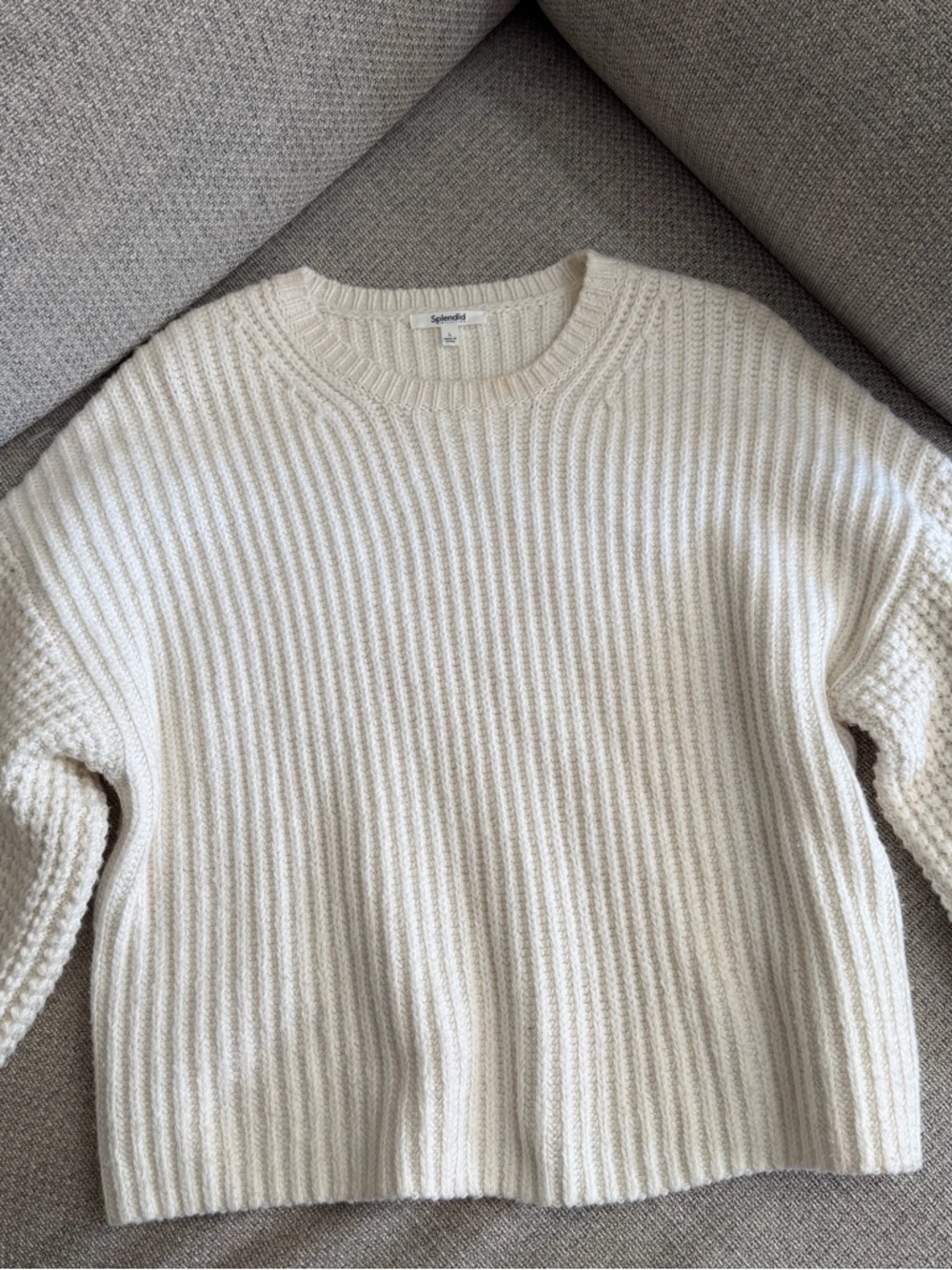 Splendid Cream Sweater - Picture 3 of 9